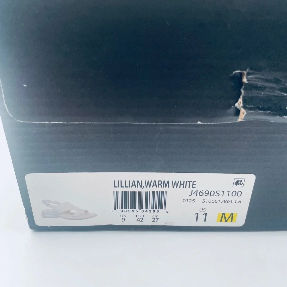 Naturalizer Lillian Wedge Summer Sandal Warm White‎ Slingback Platform Womens 11